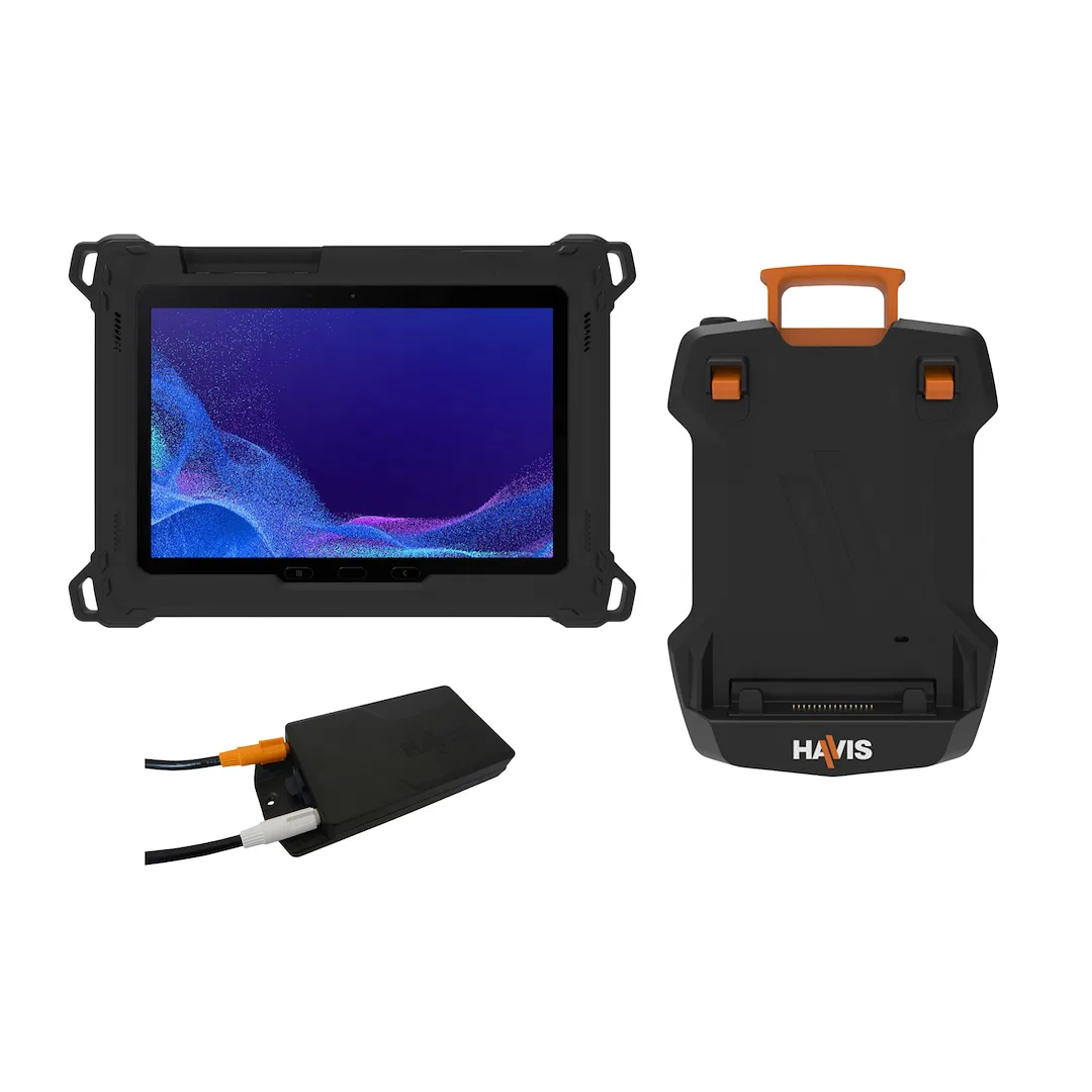 PKG-TAB4-SAM1N – HAVIS Tablet Mount, Fits Samsung Active4 Pro/ 10 Inch Active5 Pro Tabs Mounts Using Universal VESA B...